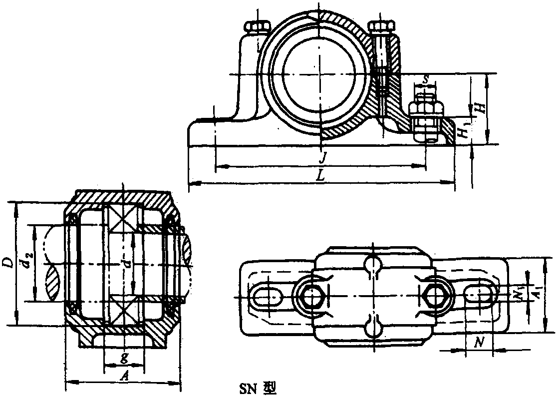 12.滚动轴承座 (GB/T 7813—1998)